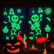 Halloween Trick or Treat Luminous Cartoon Kid Window Door Wall Detachable Décor
