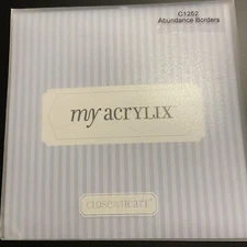 Abundance Borders, My Acrylix Close To My Heart Quality Decorative Stamp C1252.
