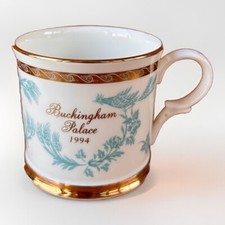 Buckingham Palace Collection Fine Bone China 1994 Mug Tea Coffee Blue White Gold