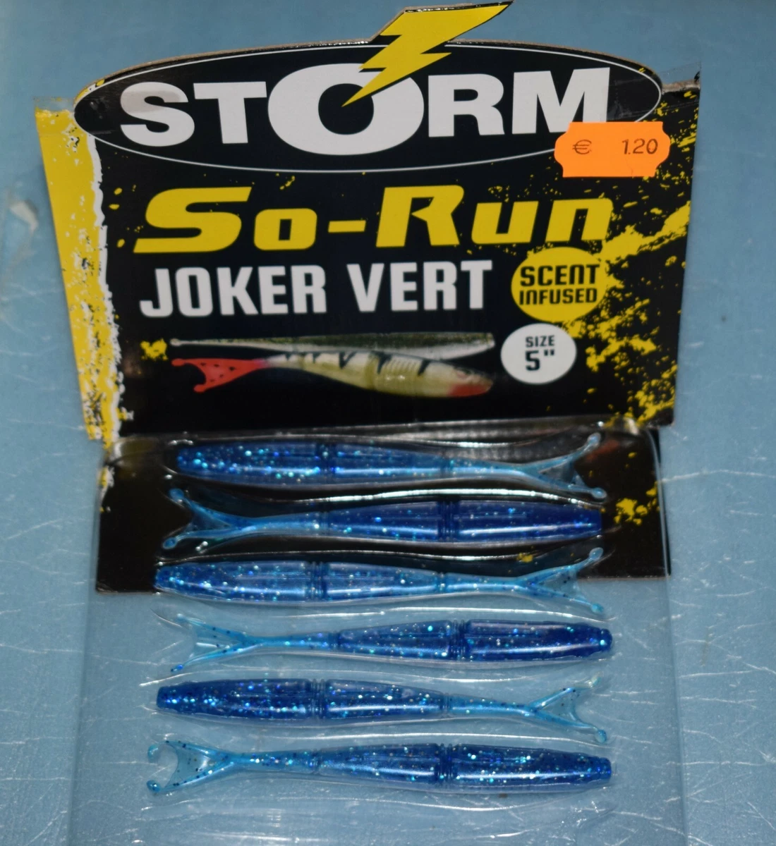 Lot 20 paquets 5 leurres Souple Storm Jointed Minnow peche carnassier