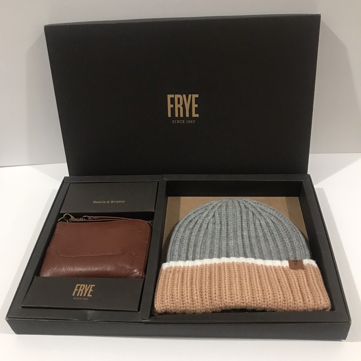 FRYE BEANIE & LEATHER WRISTLET GIFT SET Frye Women main image 2