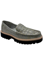Donald Pliner Women's Hope Crocco Patent Loafers stone