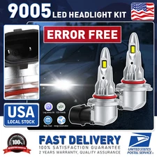9005 LED Headlight Super Bright Bulb Kit White 6000K 30000LM High Beam No Error