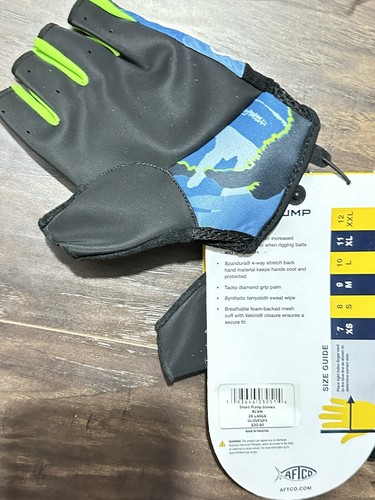 AFTCO Short Pump Fingerless Fishing Glove. One Pair. SIZE XXL - 第 2/2 張圖片