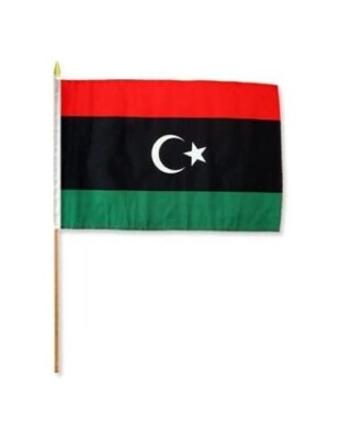 Libya  12'' x 18'' Mounted Flag