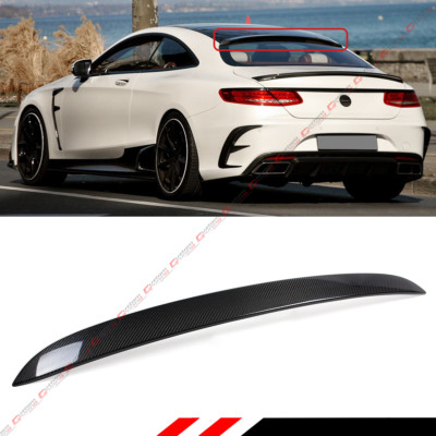 FOR 2015-20 MB S550 S63 S65 AMG 2DR COUPE CARBON FIBER REAR WINDOW ROOF SPOILER