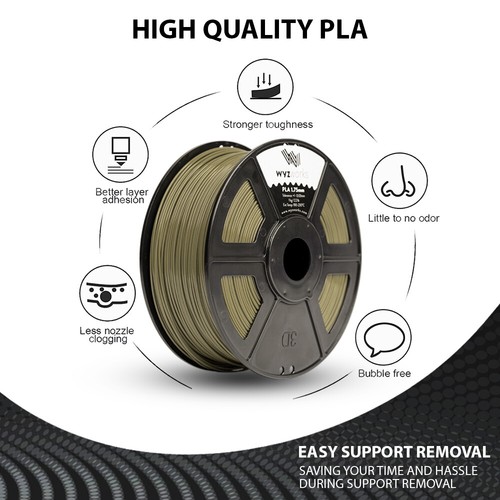 WYZworks Premium PLA ABS 1.75mm 3mm 3D Printer Filament MakerBot RepRap1kg/2.2lb - Picture 42 of 132