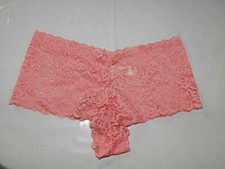 Vintage Pink Size L large Panties Floral Lace Roses