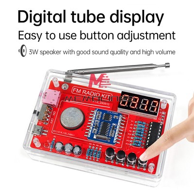 1-10PCS DIY Digital FM Radio Electronic Kit 87-108MHZ Soldering Practice Kit USA
