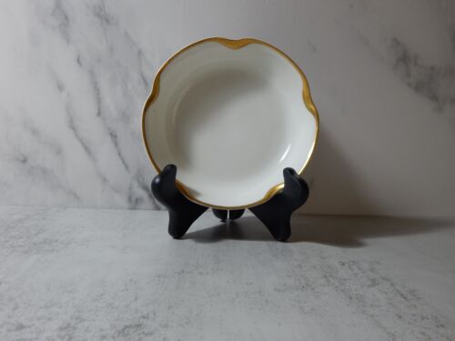 Haviland Limoges Silver Anniversary Gold Trim Fruit/Dessert (Sauce) Bowl