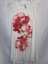 NEW Sundress Acting Pro Brand Women’s L White With Pink Flower Print