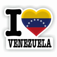 Aufkleber LOVE VENEZUELA Sticker f&uuml;r Auto diverse Gr&ouml;&szlig;en FanShirts4u