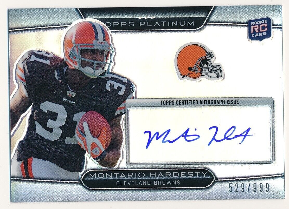 Montario Hardesty Topps Platinum #16 Autograph