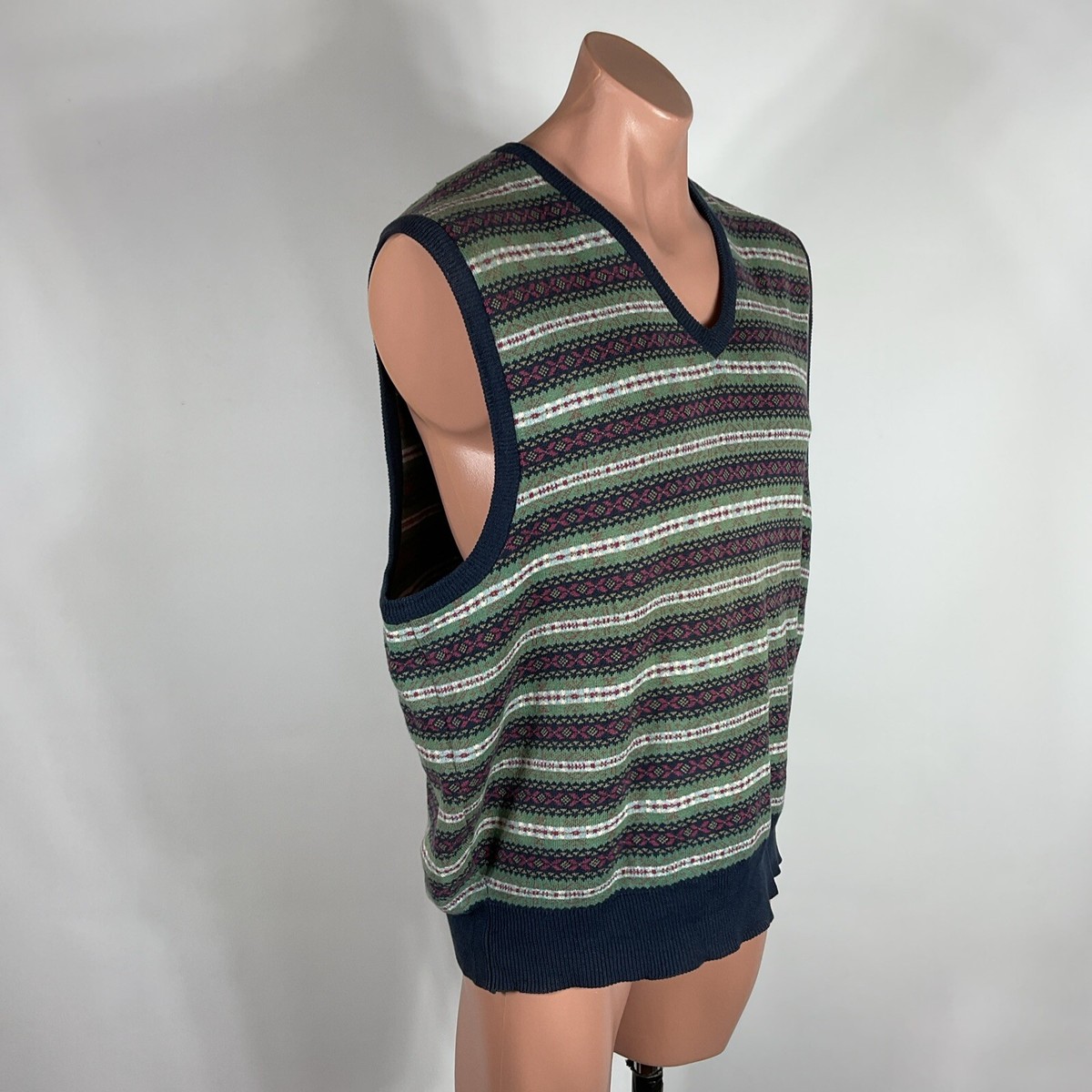 Vintage POLO Ralph Lauren Linen All Over Fair Isle Sweater