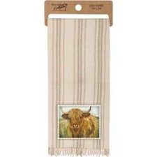 Highland Cow Cream Color Kitchen Towel NEW