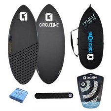 Circle One Kohlefaser Skimboard Paket - Enthält Tasche, Griff Polster & Wachs