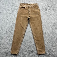 VTG Levi's 550 Jeans Mens 31x34 Rare Brown Faded Wash Tapered Red Tab USA 90s