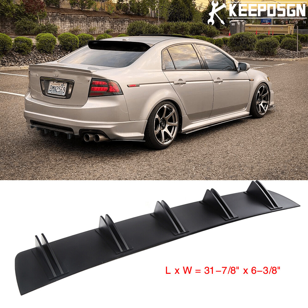 For Acura TL 2004-2008 Rear Lip Bumper Diffuser Shark 5 Fin