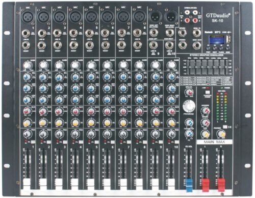 4500 Watts 10 Channel Professional Powered Mixer power mixing Amplifier Amp SK10 - 第 1/4 張圖片