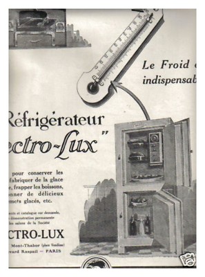 REKLAME KÜHLSCHRANK ELCTRO LUX 1927