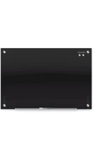 Frameless Black Glass Dry Erase Board Large Splicing Magnetic Tempered for Wall