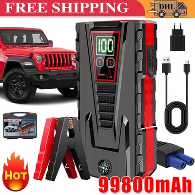 99800 MAH AUTO KFZ Starthilfe Jump Starter 12V Ladegerät Booster Power Bank PKW