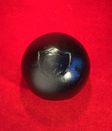 ORIG CIVIL WAR 12 LB. CANNONBALL / SHIELD INDENT / FROM GETTYSBURG CENTENNIAL