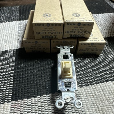 #ad GE SINGLE POLE QUIET SWITCH 5941 2 LOT of 5 $33.99