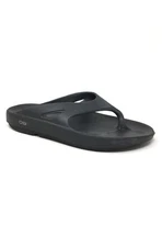 OOFOS Mens 10 OOriginal Recovery Sandals Shoes Black Thong Flip Flop NEW
