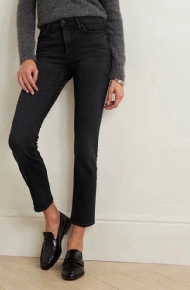 Mother Denim Premium Stretch Mid-Rise Dazzler Ankle Jean in Deep End Size 32