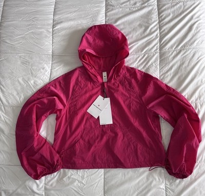 New Size 6 Lululemon Scuba Cropped Anorak PDRA Pink Dragonfruit  Jacket $128 NWT