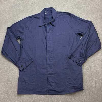 Französische Jacke Erwachsene Large blau Vintage Utility Arbeitskleidung Haus...