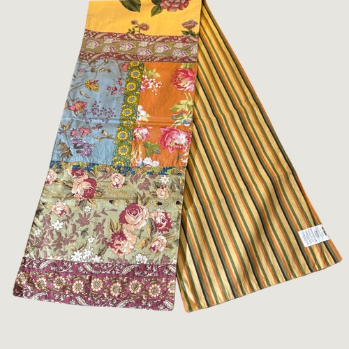 Pier 1 Imports Table Runner 13"x72" Multicolor Patchwork Cotton Floral Decor