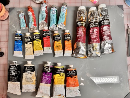 Lot 19 Water Soluble/Mixable Oil Paint Windsor Newton/Van Gogh H2Oil Large Tubes