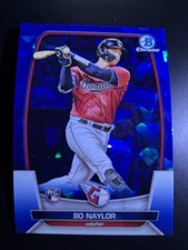 2023 Bowman Chrome Sapphire Baseball Bo Naylor RC Clevlaned Guardians #49