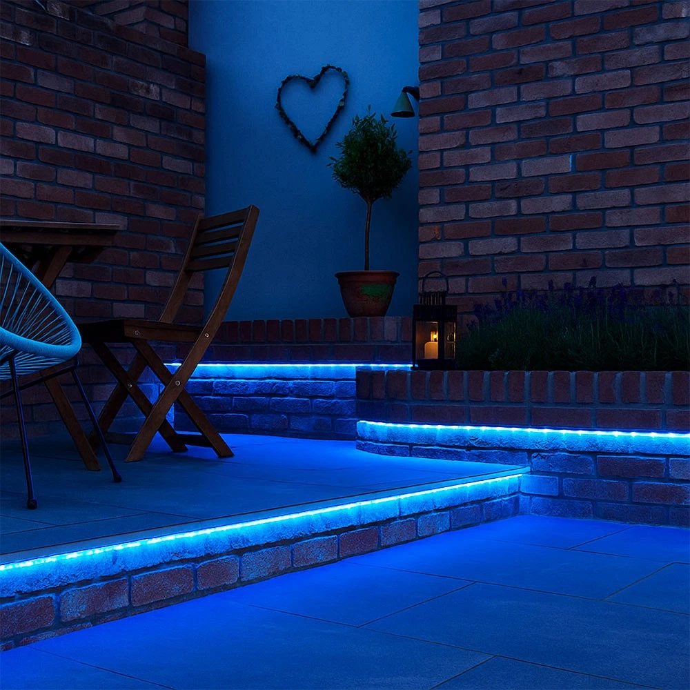 Extension, Guirlande, gamme 80V, LED bleu pet, L.10,0m, 80V