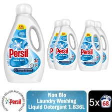 Persil XXL Washing Liquid Detergent Non Bio Stain Removal 68 Washes 1.836 L, 5pk