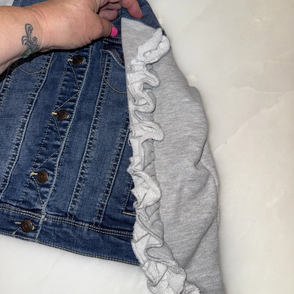 Tucker +Tate Girls Denim And Fleece Jacket, Size 8 - Image 3 of 4