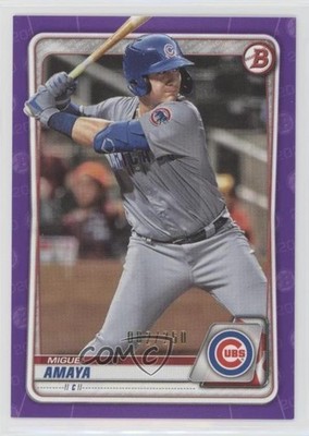 2020 Bowman Prospects Purple 82/250 Miguel Amaya #BP-136 0o0l
