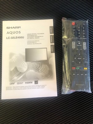 SHARP AQUOS LC-32LE450U REMOTE CONTROL WITH MANUAL