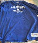 LOS ANGELES DODGERS Baseball LARGE Men's 4XL Majestic Shirt MLB Blue FREE SHIP