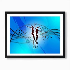 Ethnic Art Illustration In Painting Framed Wall Art Poster Canvas Print Picture