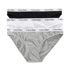 Calvin Klein Women's Small 3 Pack Carousel Cotton Stretch Thongs Panties K28-12