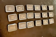 ONE Vintage Metal Typewriter Key Large Function Rectangle  Crafts Jewelry ONE thumbnail