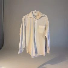 Perry Ellis Portfolio Dress Shirt Men's White Size 16 34-35