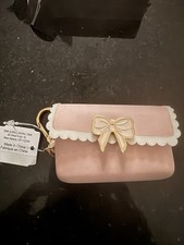 NEW BATH  BODY WORKS PINK BOW POCKETBAC HOLDER HAND SANITIZER CASE CLIP