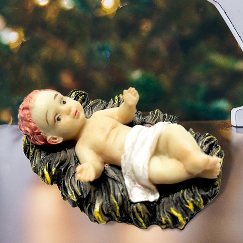 Resin Statue Nativity Figurines Religious Decors Baby Jesus Figure for Dinning - Picture 7 of 7
