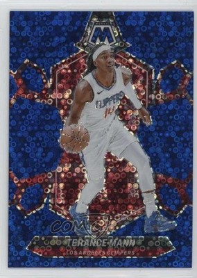 2023-24 Panini Mosaic Fast Break Blue Mosaic Prizm 49/85 Terance Mann #14 6o3