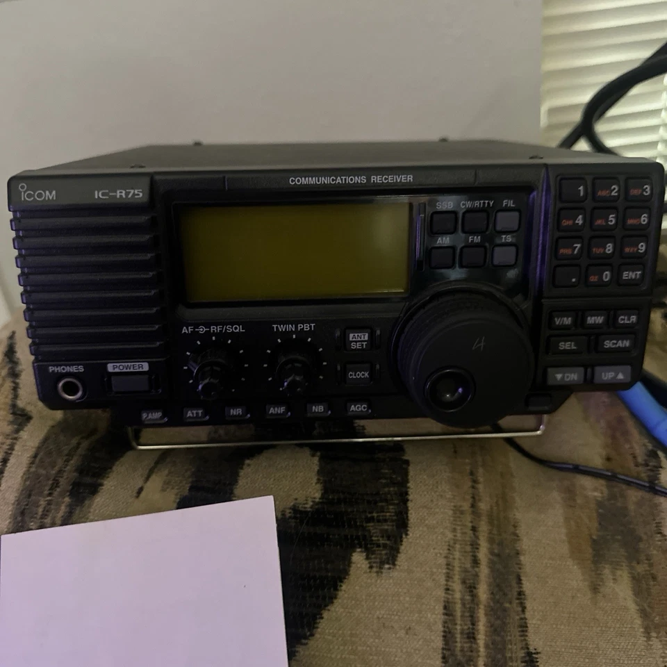 ICOM IC-R75 Communications Receiver Tested DSP Installed Serial Number Shown - Image 2 of 4