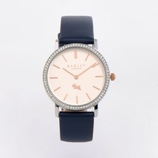 Radley RY21805A Ladies Navy Leather Watch Rose Accents 34mm Quartz